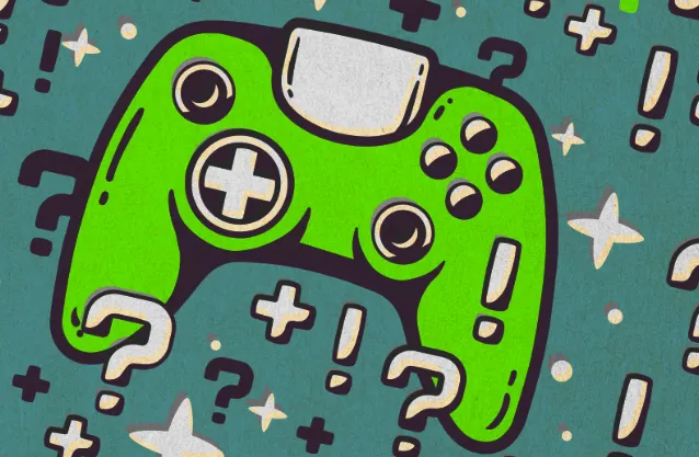 A painting of a video game controller